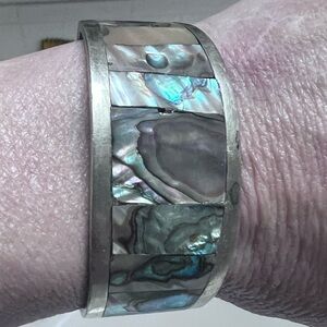 Abalone Shell Silver Bracelet